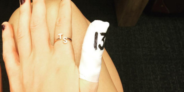 Hat sich an einem Küchenmesser verletzt: Taylor Swift