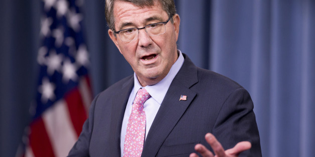 Defense Secretary Ash Carter speaks to reporters during a news conference at the Pentagon, Wednesday, Sept. 30, 2015. Carter said that Russian airstrikes may have been in areas with no Islamic State forces. (AP Photo/Manuel Balce Ceneta)