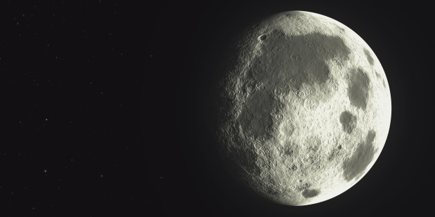 one side shadow of empty asteroid