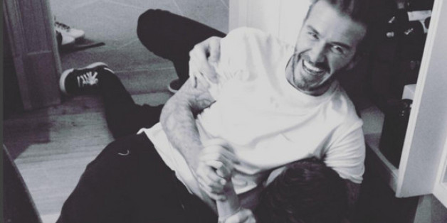 David Beckham freut sich über seinen vorzeitigen Triumpf über Sohn Brooklyn