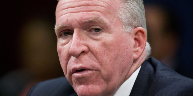 CIA Director John Brennan testifies on Capitol Hill in Washington, Thursday, Sept. 10, 2015, before the House Intelligence Committee hearing on on cyber attacks. (AP Photo/Pablo Martinez Monsivais)