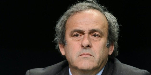 Michel Platini, président de l'UEFA, en conférence de presse lors du 65e congrès de la Fifa le 10 octobre 2015 à Zurich