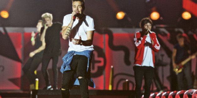 Liam Payne (vorne) und seine One-Direction-Kollegen bei einem US-Konzert im August