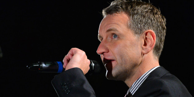 Björn Höcke auf einer AfD-Kundgebung in Erfurt gestern