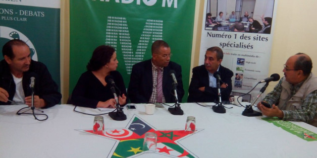 Abdelkrim Ghezali, Souhila Benali, Abed Charef, Ihsane El Kadi et Saïd Djaafer au Café Presse Politique de Radio M