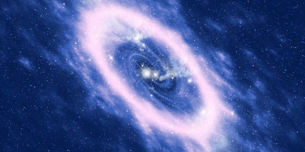 Planetary nebula, computer artwork. Planetary nebulae are shells of glowing gases from a dying star, expanding outwards from the central star.