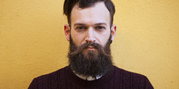Portrait of a hipster man with beard.