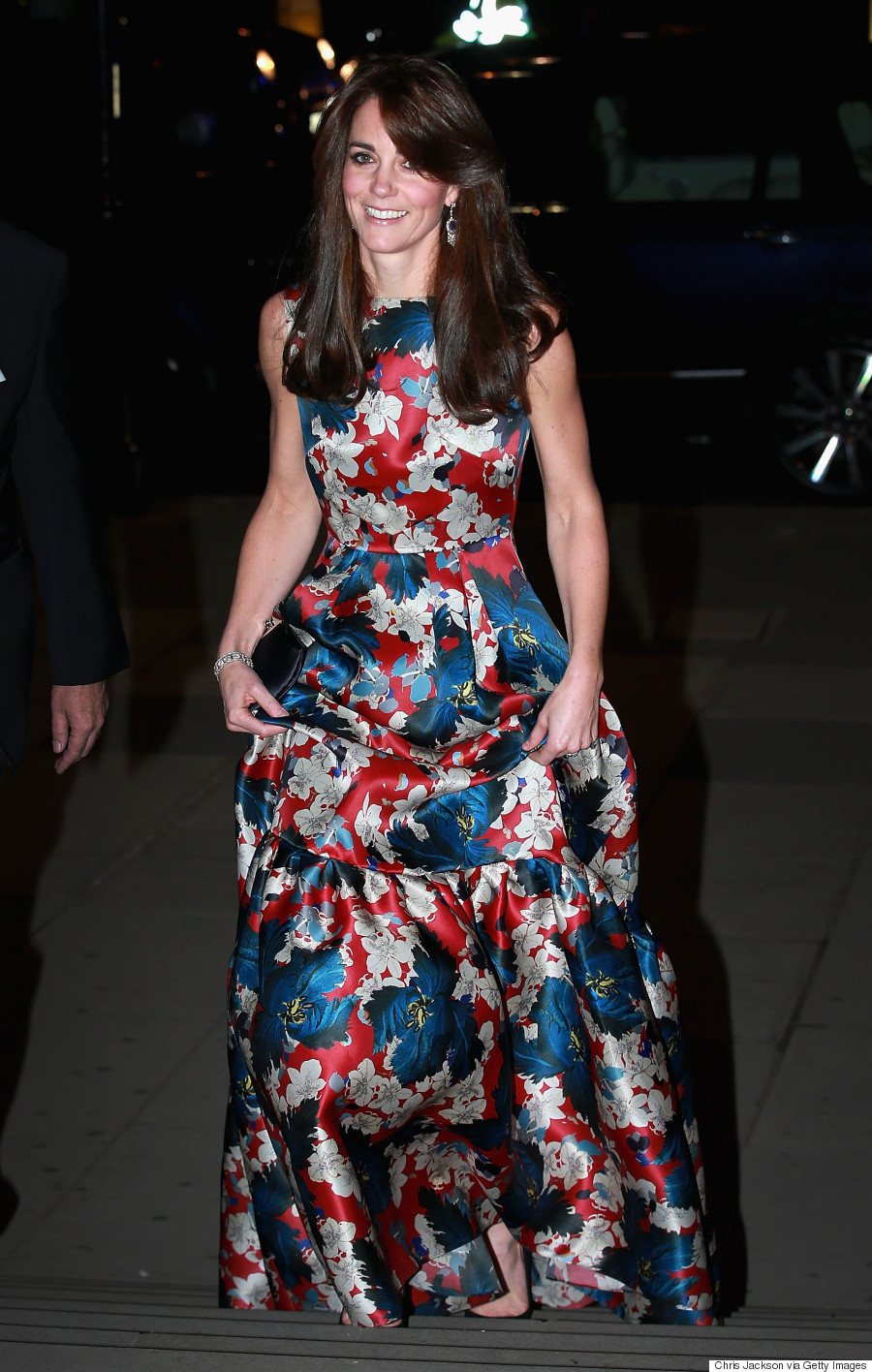 Kate Middleton Steps Out In Floral Erdem Gown For Black Tie Event