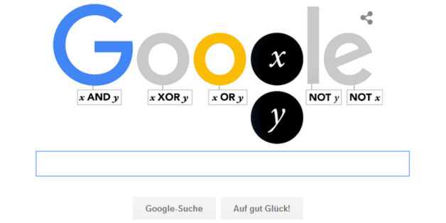 Google ehrt den "Logik-Urvater" George Boole mit einem Logo
