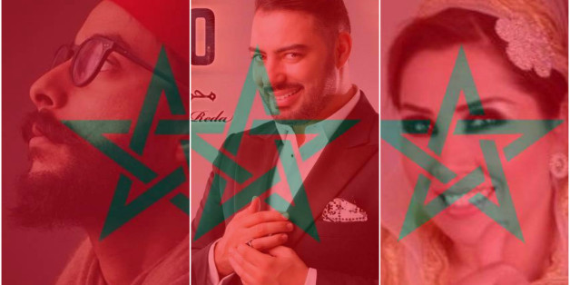 Said Charaf, Hamza El Maliki du groupe Barbapappa et Mohamed Reda ont adopté le drapeau marocain