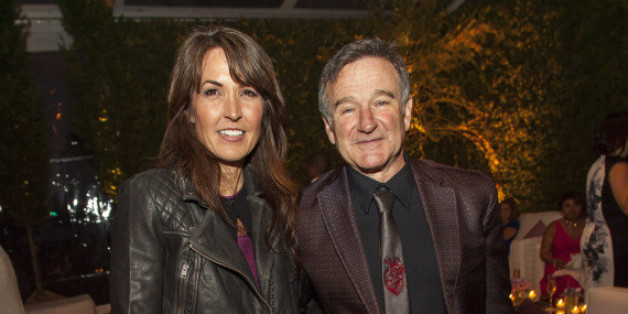 Robin Williams und seine Frau Susan Schneiderim Juni 2013 bei George Lucas' Hochzeitsempfang