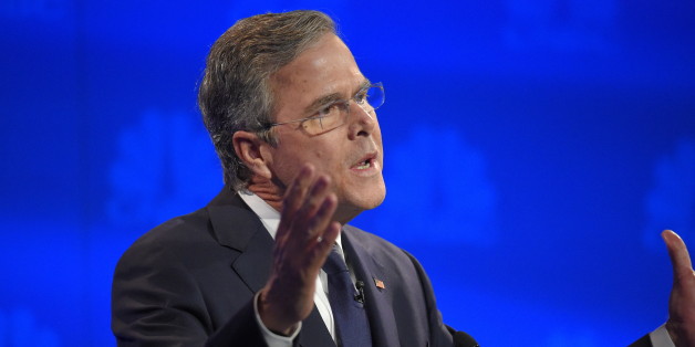 Jeb Bush speaks during the CNBC Republican presidential debate at the University of Colorado, Wednesday, Oct. 28, 2015, in Boulder, Colo. (AP Photo/Mark J. Terrill)