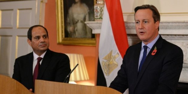Le président égyptien Abdel Fattah al-Sissi et le Premier ministre britannique David Cameron lors d'une conférence de presse commune le 5 novembre 2015 à Londres
