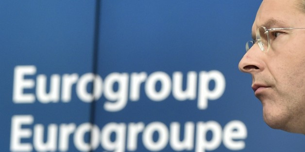 Dutch Finance Minister and president of Eurogroup Jeroen Dijsselbloem gives a joint press conference with Financial Affairs, Taxation and Customs Commissioner (unseen) during an Eurogroup Summit meeting on June 22, 2015 at EU Headquarters in Brussels. AFP PHOTO/JOHN THYS (Photo credit should read JOHN THYS/AFP/Getty Images)