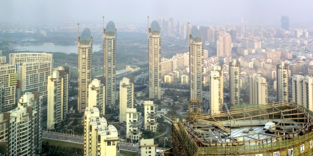30th floor bathroom view from Sofitel Shanghai