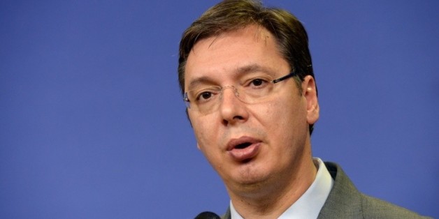 Le Premier ministre serbe Aleksandar Vucic à Bruxelles, le 25 octobre 2015