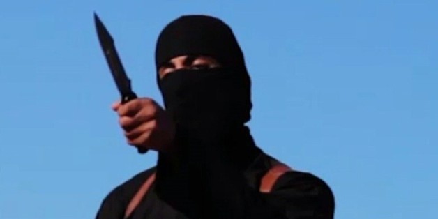 Capture d'écran d'une video de SITE en date du 13 septembre 2014 montrant Mohammed Emwazi alias "Jihadi John" bourreau du groupe jihadiste Etat islamique (EI)