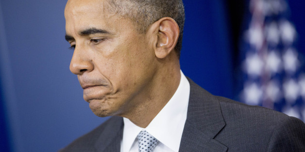 U.S. President Barack Obama pauses while making a statement about multiple acts of violence in Paris in the Brady Press Briefing Room of the White House in Washington, D.C., U.S., on Friday, Nov. 13, 2015. Obama said the U.S. is prepared to provide whatever assistance France needs in the wake of terrorist attacks in Paris that killed dozens of people on Friday night. Photographer: Andrew Harrer/Bloomberg via Getty Images