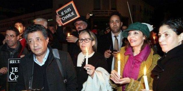 Le sit-in de solidarité à Casablanca avec les victimes de Charlie Hebdo en janvier 2015
