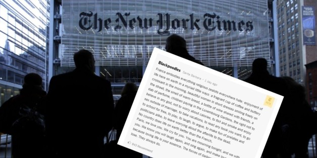 Le beau commentaire d'un lecteur du New York Times sur les attentats de Paris a touché les internautes français.