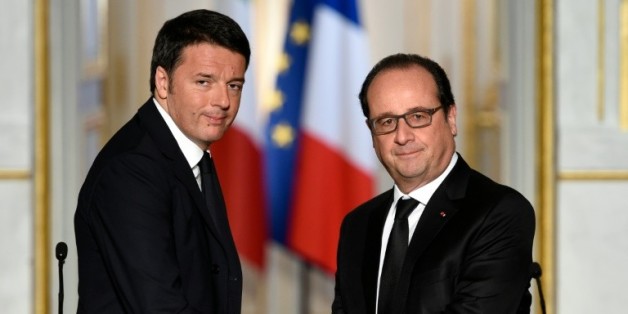 Matteo Renzi et François Hollande à l'Elysée le 26 novembre 2015