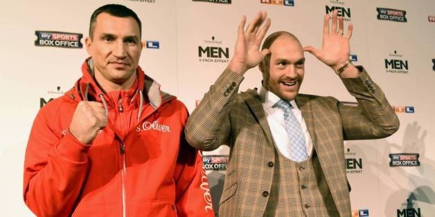 Wladimir Klitschko (l.) und sein Herausforder Tyson Fury