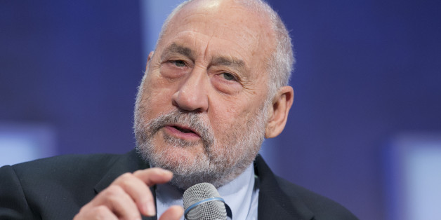 Columbia University Professor Joseph Stiglitz speaks at the Clinton Global Initiative, Monday, Sept. 28, 2015 in New York. (AP Photo/Mark Lennihan)