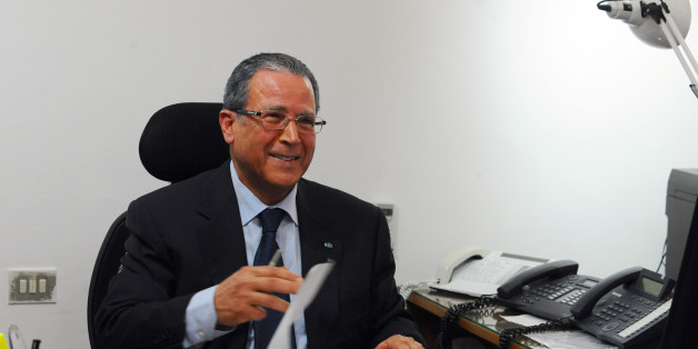 Rafik Chelly, the Tunisian Secretary of State for Security Affairs , answers The Associated Press in Tunis, Monday, April 20, 2015. (AP Photo/Hassene Dridi)