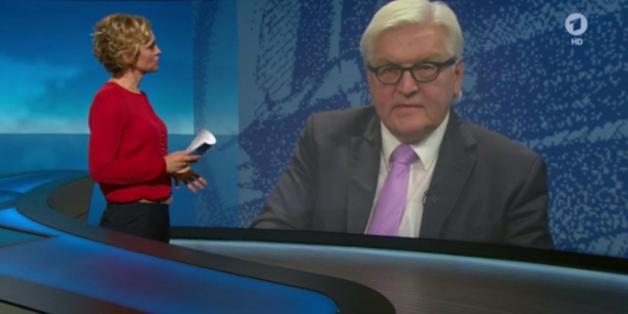 Außenminister Frank-Walther Steinmeier in den ARD-"Tagesthemen"