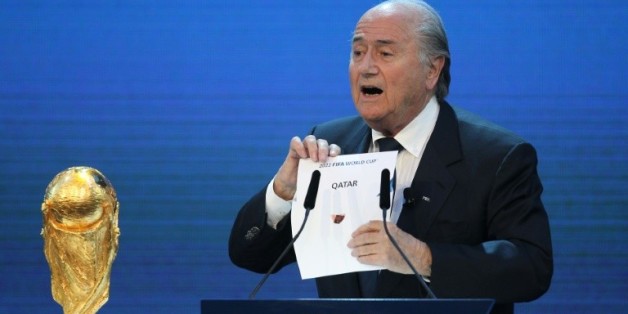 Le président de la Fifa Joseph Blatter lors de l'annonce du choix du Qatar pour l'organisation du Mondial-2022, le 2 décembre 2010 à Zurich