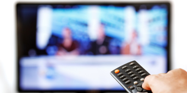 TV Remote Isolated on White.