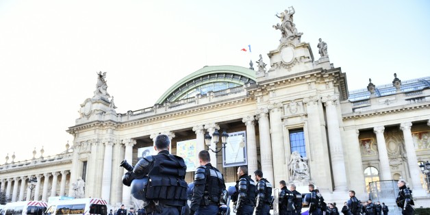 French police forces stand in front of the 'Solutions COP21' exhibition at the Grand Palais in Paris after a demonstration on December 4, 2015 as part of the COP 21, the United Nations conference on climate change.
More than 150 world leaders are meeting under heightened security, for the 21st Session of the Conference of the Parties to the United Nations Framework Convention on Climate Change COP21/CMP11) from November 30 to December 11.
/ AFP / LOIC VENANCE (Photo credit should read LOIC VENANCE/AFP/Getty Images)