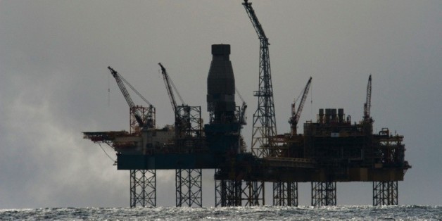 Une plate-forme Total en mer du Nord le 2 avril 2012