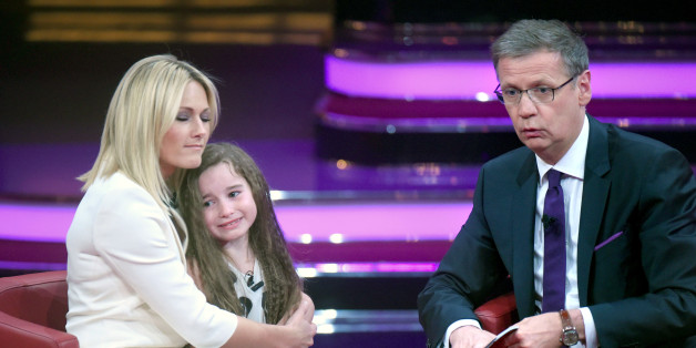 Der Moderator Günther Jauch und Helene Fischer