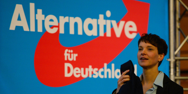 HANOVER, GERMANY - NOVEMBER 28: Chairwoman Frauke Petry arrives to the AfD (Alternative fuer Deutschland) federal party congress on November 28, 2015 in Hanover, Germany. The AFD aims to enter three new state parliaments in 2016 by luring conservative voters angry with Chancellor Angela Merkel's open-door asylum policy. This weekend the party will outline its plan to bring order to what it calls the 'asylum chaos.' (Photo by Nigel Treblin/Getty Images)