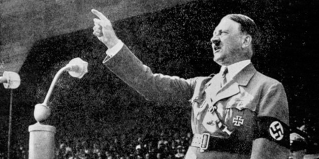 Adolf Hitler addressing Nazi rally
