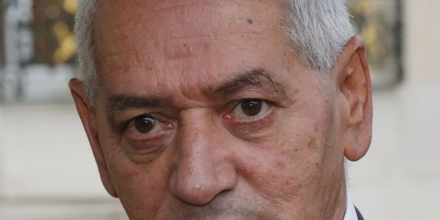 Winner of the Nobel Peace Prize Houcine Abassi secretary general of the Tunisian General Labour Union speaks to the media after a meeting with France`s President Francois Hollande at the Elysee Palace in Paris, France, Friday, Oct. 16, 2015. The 2015 Nobel Peace Prize went to the Tunisian National Dialogue Quartet who steered Tunisia away from civil war and toward democracy after its 2011 revolution. (AP Photo/Michel Euler)