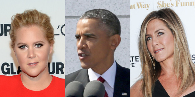 Amy Schumer (l.) und Jennifer Aniston unterstützen Barack Obamas Appell für strengere Waffengesetze