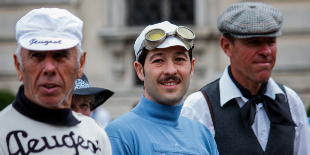 TURIN, EUROPE, ITALY - 2015/05/31: Second edition for the 'Harridge Run' the Italian version of Londoner 'Tweed Run'. Vintage and original outfit, old british style, vintage bikes, for a bicycle race where it's more important the style that the performance. (Photo by Elena Aquila/Pacific Press/LightRocket via Getty Images)