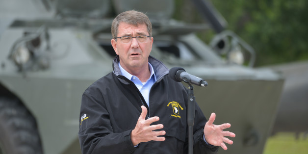 The Secretary of Defense of the United States of America, the Honorable Ashton Carter, speaks with Soldiers on the U.S. Army's Grafenwoehr Training Area (Germany), June 26, 2015. Carter was in Grafenwoehr to view the end of exercise Combined Resolve IV while on a week-long tour of Europe to meet with European defense ministers and NATO leadership. (U.S. Army photo by Markus Rauchenberger)