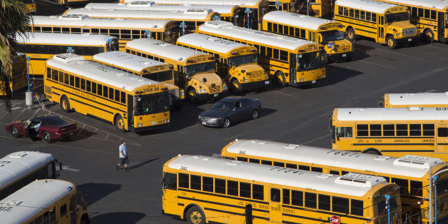In Los Angeles standen gestern die Schulbusse still