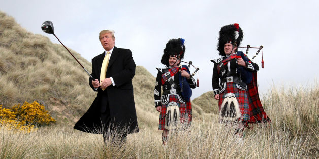 Donald Trump visiting the Menie Estate in Aberdeenshire before his golf resort was built, as the US presidential candidate said he will continue to fight against an offshore wind farm project near the resort after losing a battle in the Supreme Court.