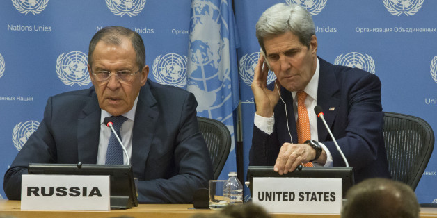 Sergueï Lavrov et John Kerry après la réunion du Conseil de sécurité