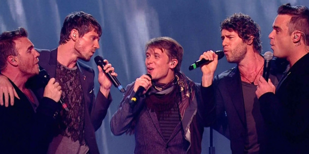 2017 wollen Take That Jubiläum feiern - auch mit Robbie Williams (re.)
