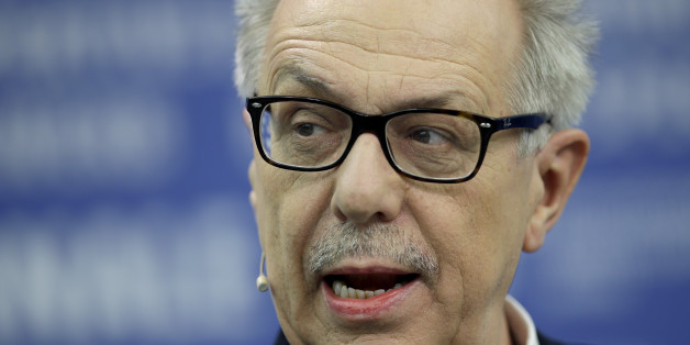 Dieter Kosslick director of the International Film Festival Berlin, the Berlinale, speaks during the annual program press conference in Berlin, Germany, Tuesday, Jan. 27, 2015. The 65. Berlinale will take place in the German capital from Thursday, Feb. 5, until Sunday, Feb. 15, 2015.(AP Photo/Michael Sohn)