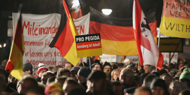 Eine Pegida-Demonstration in Dresden