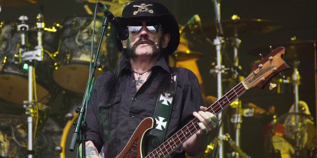 Motorhead frontman Lemmy Kilmister performs on the Pyramid stage during Glastonbury Music Festival on Friday, June 26, 2015 at Worthy Farm, Glastonbury, England. (Photo by Joel Ryan/Invision/AP)