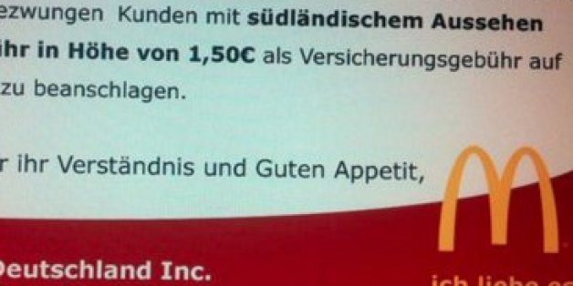 Fake-Schild