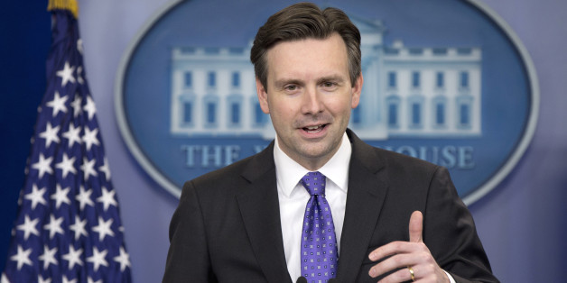White House press secretary Josh Earnest speaks during the daily news briefing at the White House in Washington, Thursday, Dec. 17, 2015. Earnest discussed Defense Secretary Ash Carter's use of a personal email account to conduct some government business until "a few months ago" and other topics. (AP Photo/Carolyn Kaster)