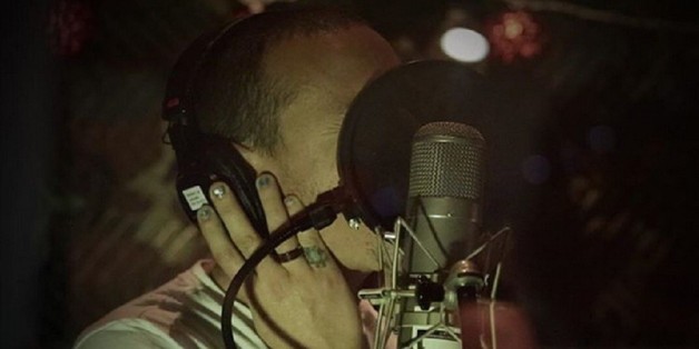 Linkin-Park-Sänger Chester Bennington bei der Arbeit im Studio